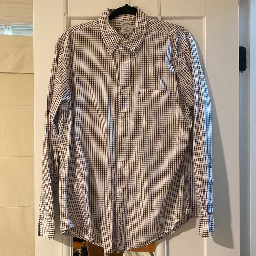 Brooks Brothers Button Down large slim fit checkered